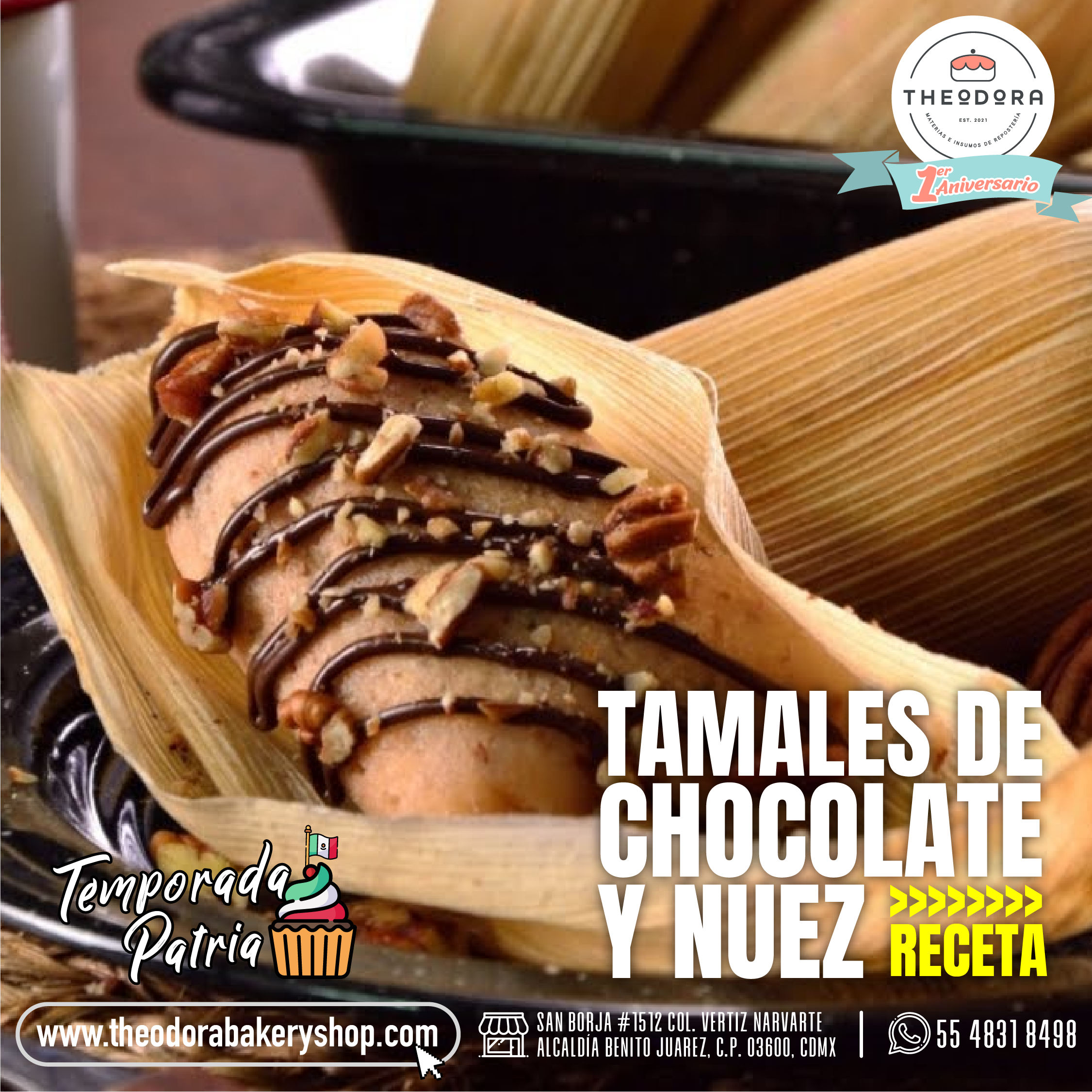 TAMALES DE CHOCOLATE Y NUEZ