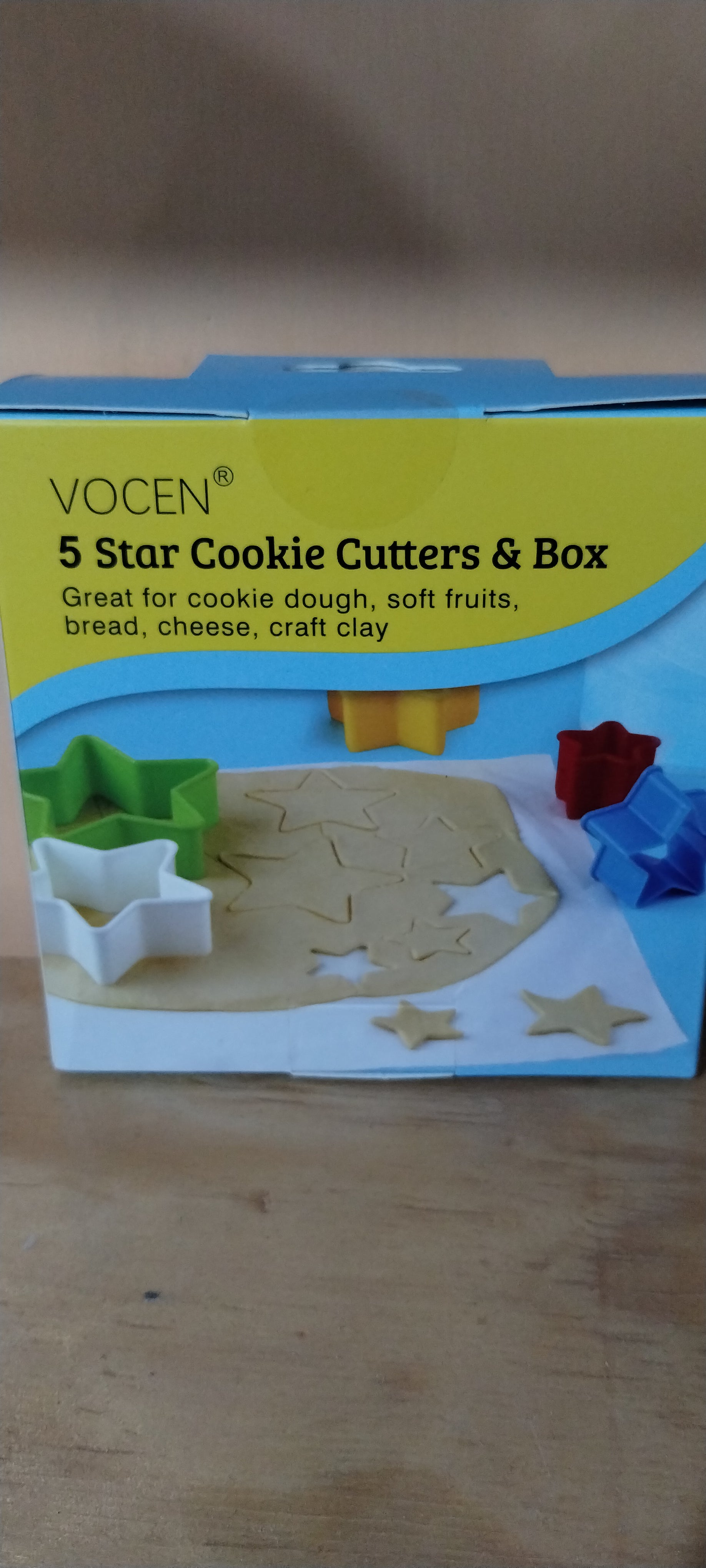 SET DE CORTADORES  DE GALLETA ESTRELLAS( 5 PIEZAS)