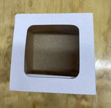 CAJA PARA CUPCAKES BLANCA 1 PIEZA CON VENTANA (25 PIEZAS)