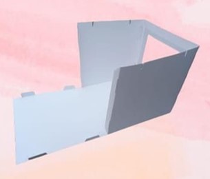 CAJA BLANCA PARA PASTEL ARMABLE 25 x 25 x 25 CM