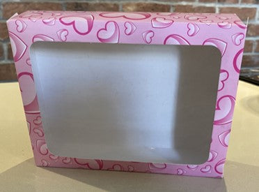 CAJA MEDIANA BLANCA PARA GALLETAS CON VENTANA 18 X 14 x 4 CM