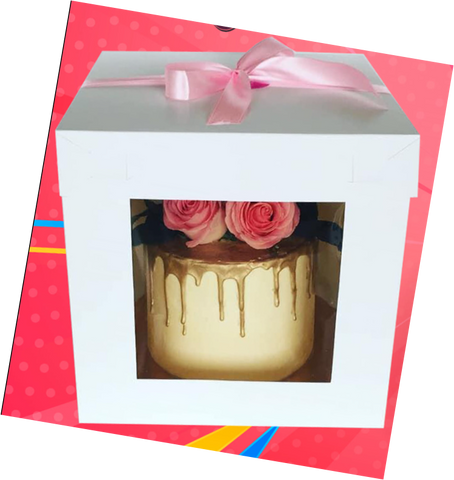 CAJA BLANCA PARA PASTEL ARMABLE 25 x 25 x 25 CM