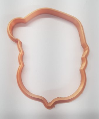 CORTADOR DE GALLETAS DE PLASTICO 8CM CARA SANTA