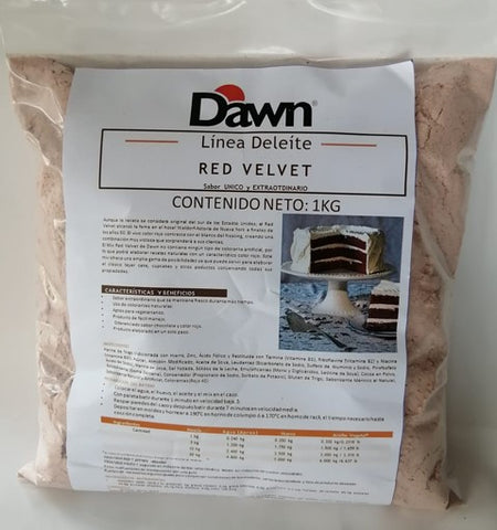 DAWN HARINA PREPARADA PARA PASTEL RED VELVET 1KG (REEMPACADA)