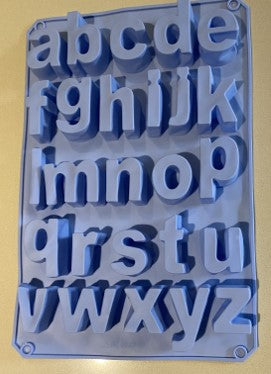 MOLDE DE SILICON LETRAS MINISCULAS GRANDES