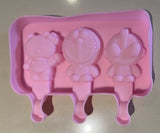 MOLDE DE SILICON PALETAS KITTY Y SUS AMIGOS