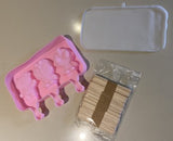 MOLDE DE SILICON PALETAS KITTY Y SUS AMIGOS