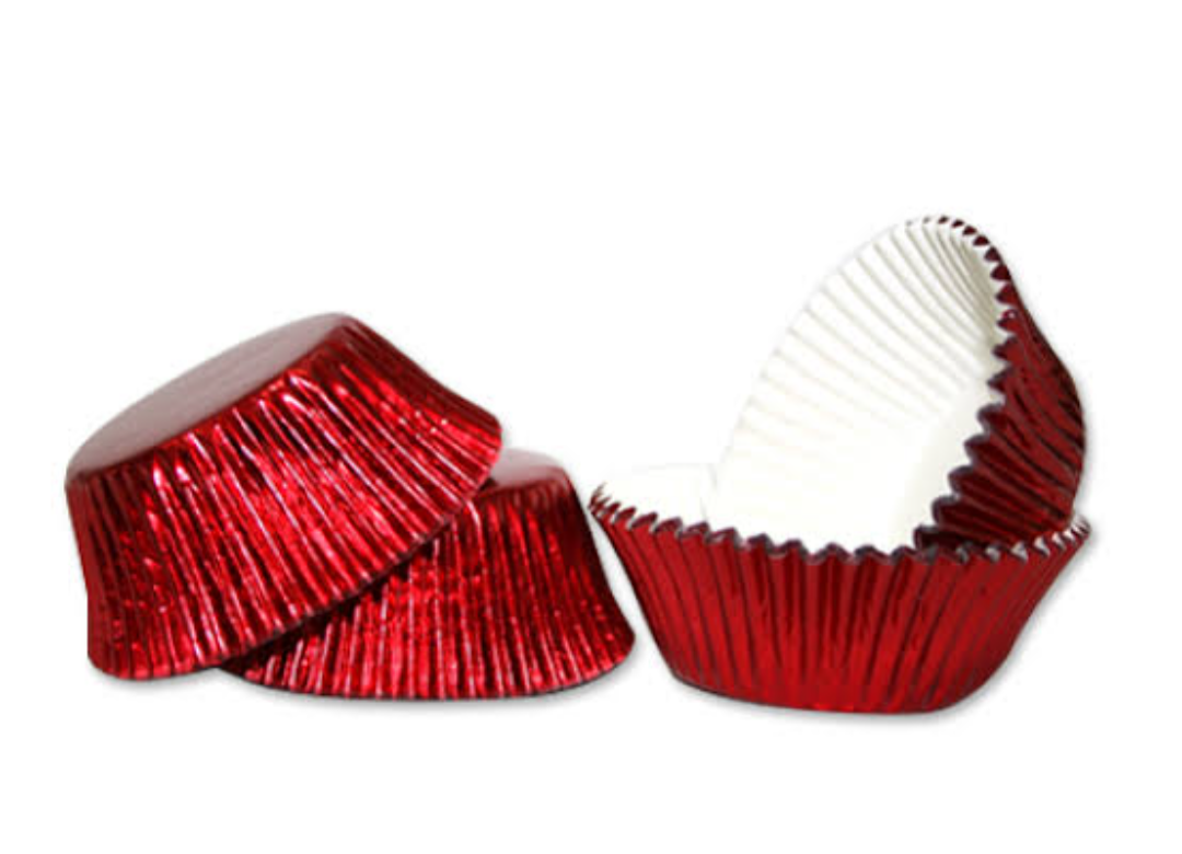 CAPACILLOS ROJOS METALICOS ESTANDAR 50 PIEZAS