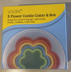 SET DE CORTADORES DE GALLETA FLOR (5 PIEZAS)