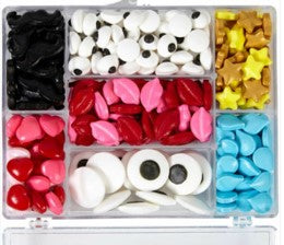 WILTON SPRINKLES CAJA SURTIDOS DE OJOS, LABIOS, ESTRELLAS, ETC