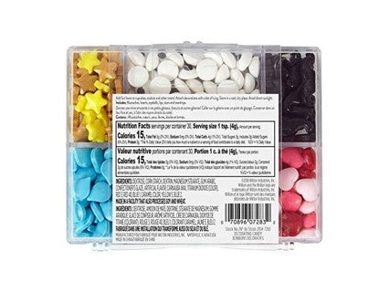 WILTON SPRINKLES CAJA SURTIDOS DE OJOS, LABIOS, ESTRELLAS, ETC