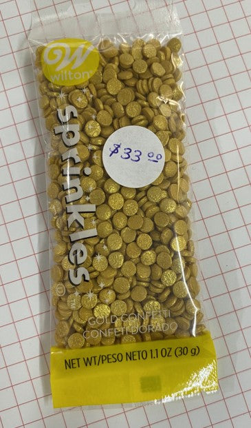 WILTON SPRINKLES CONFETTI DORADO 1.1 OZ (30G)
