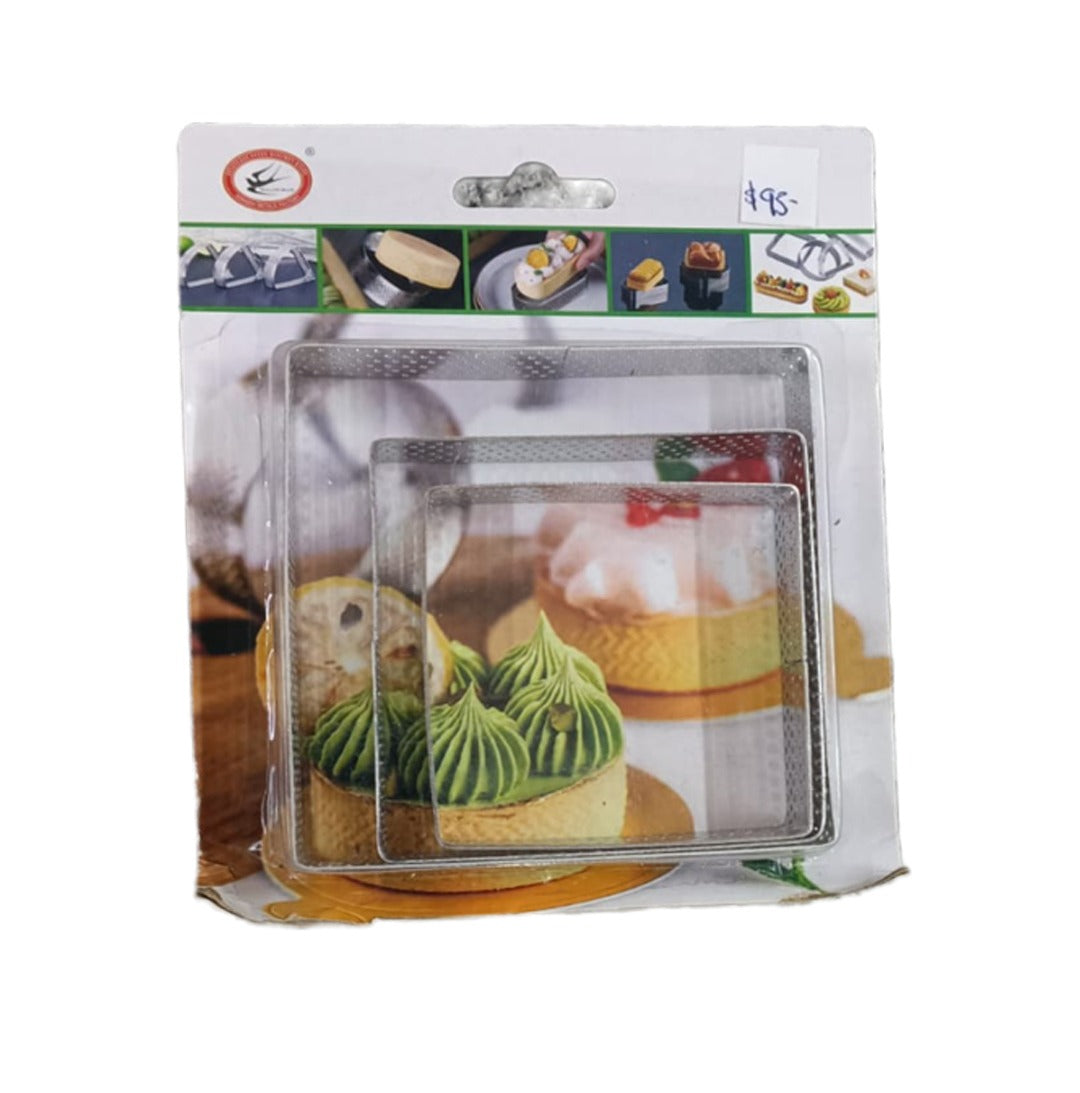 SET DE CORTADORES DE GALLETA CUADRADOS (3 PIEZAS)