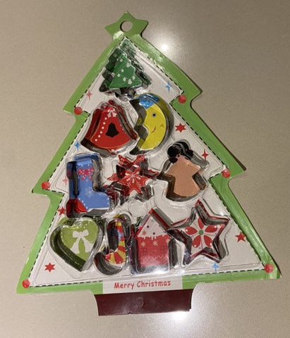 SET CORTADORES GALLETA LAMINA PARA NAVIDAD 10 PIEZAS (MINI)