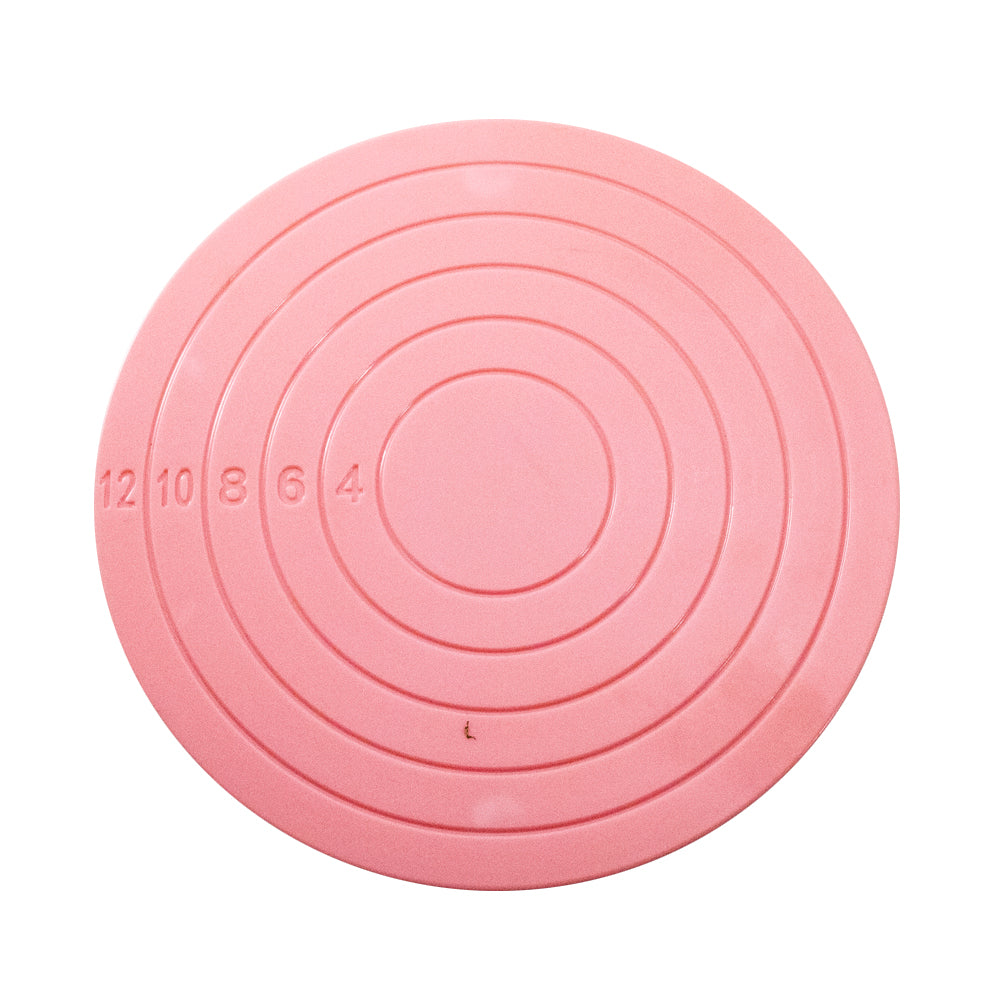 BASE GIRATORIA PARA GALLETA ROSA 14 CM