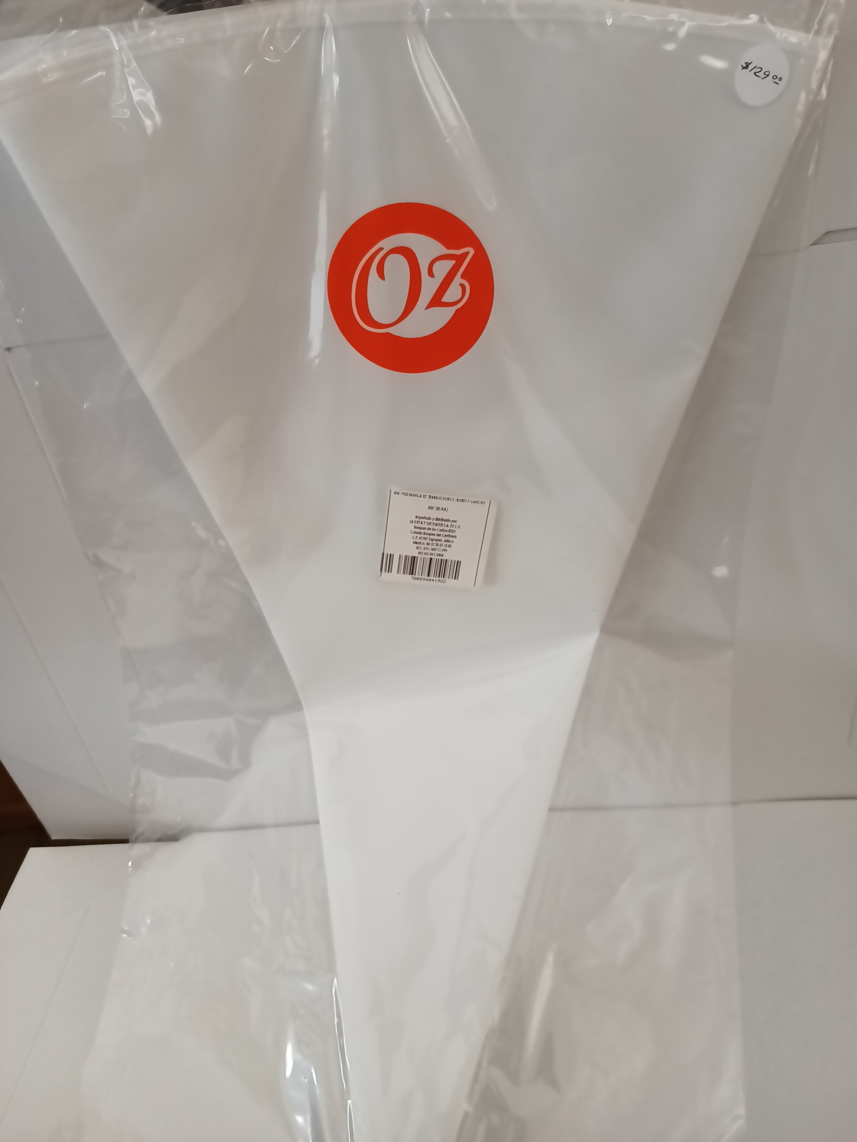 MANGA OZ 22" TRABAJO DURO C/BORDE Y GANCHO