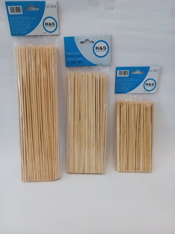 PALILLOS PARA BROCHETA DE BAMBU (3 MEDIDAS)