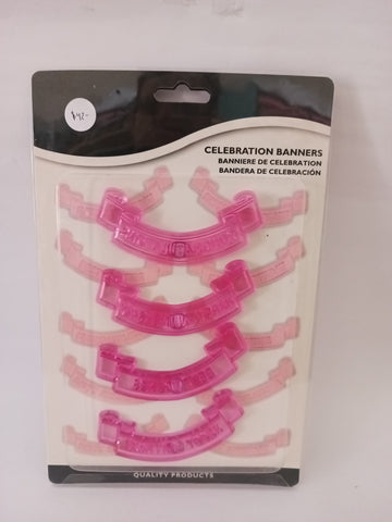 CELEBRATION BANNERS (FONDANT)