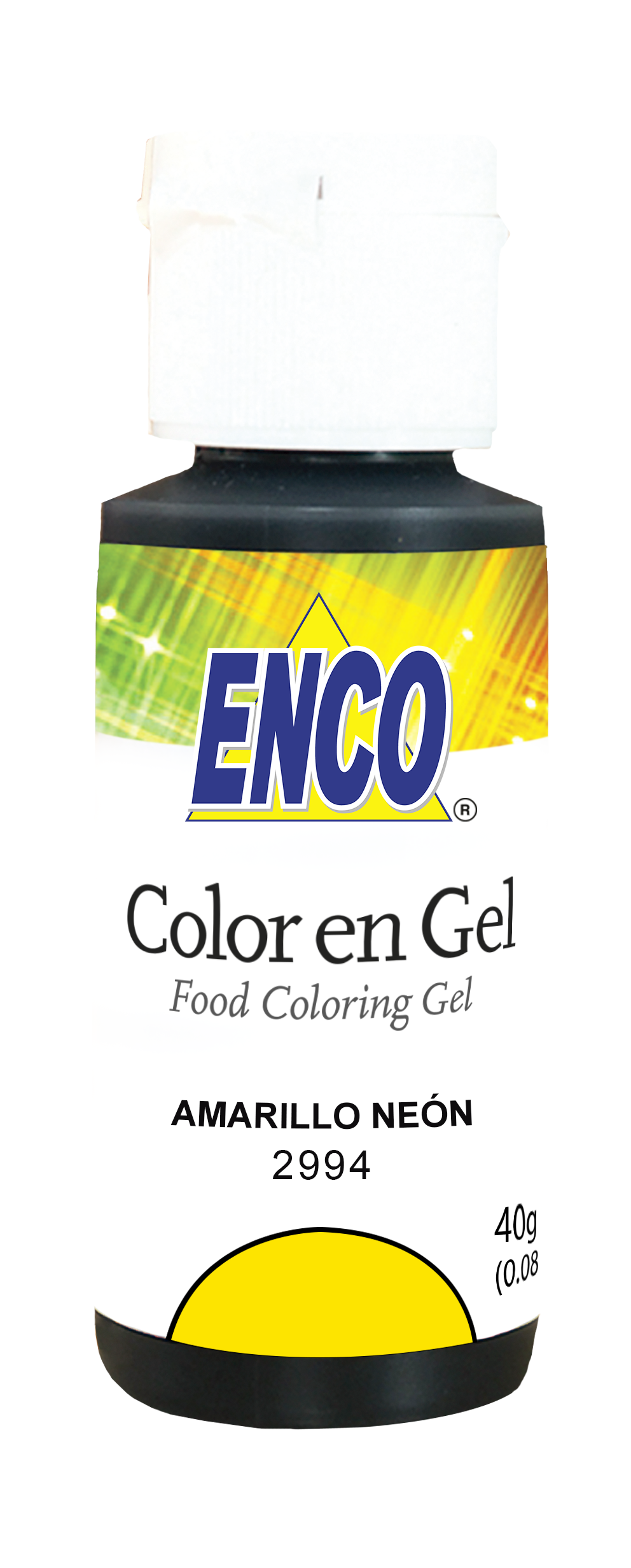 ENCO COLORES EN GEL 40G AMARILLO NEON