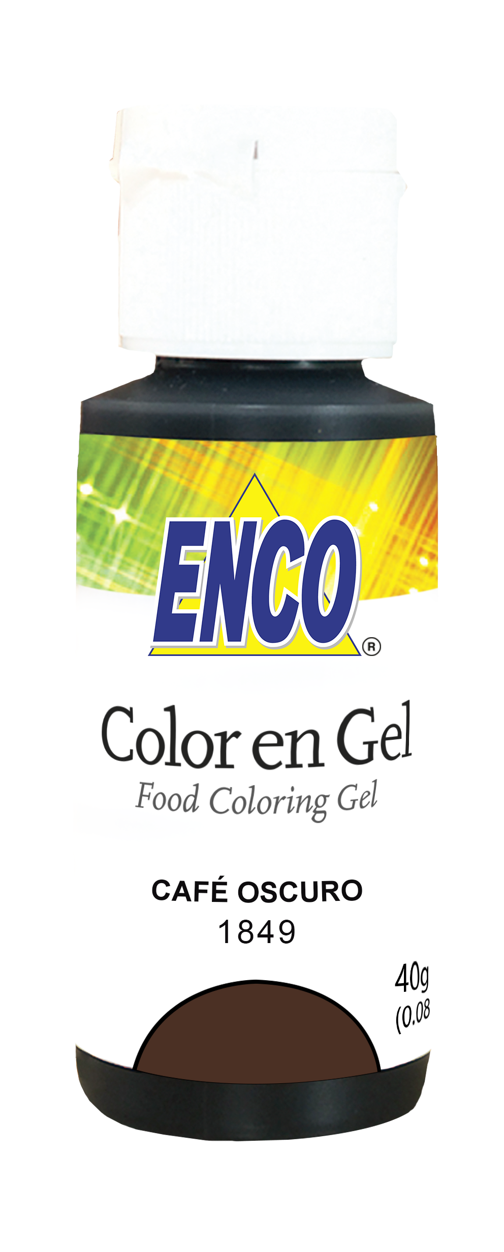 ENCO COLORES EN GEL 40G CAFE OSCURO
