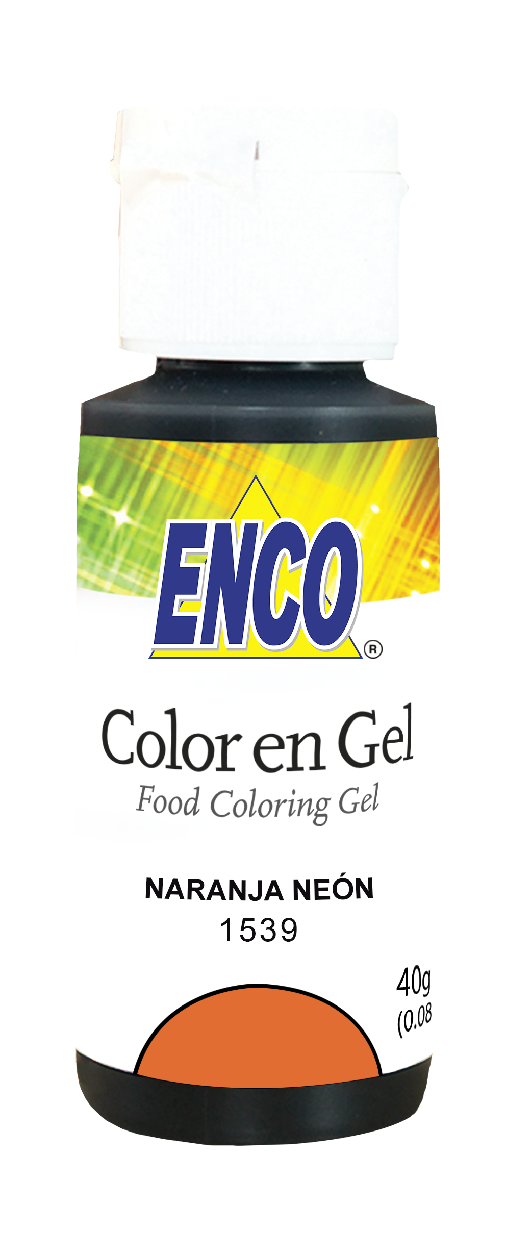 ENCO COLORES EN GEL 40G NARANJA NEON