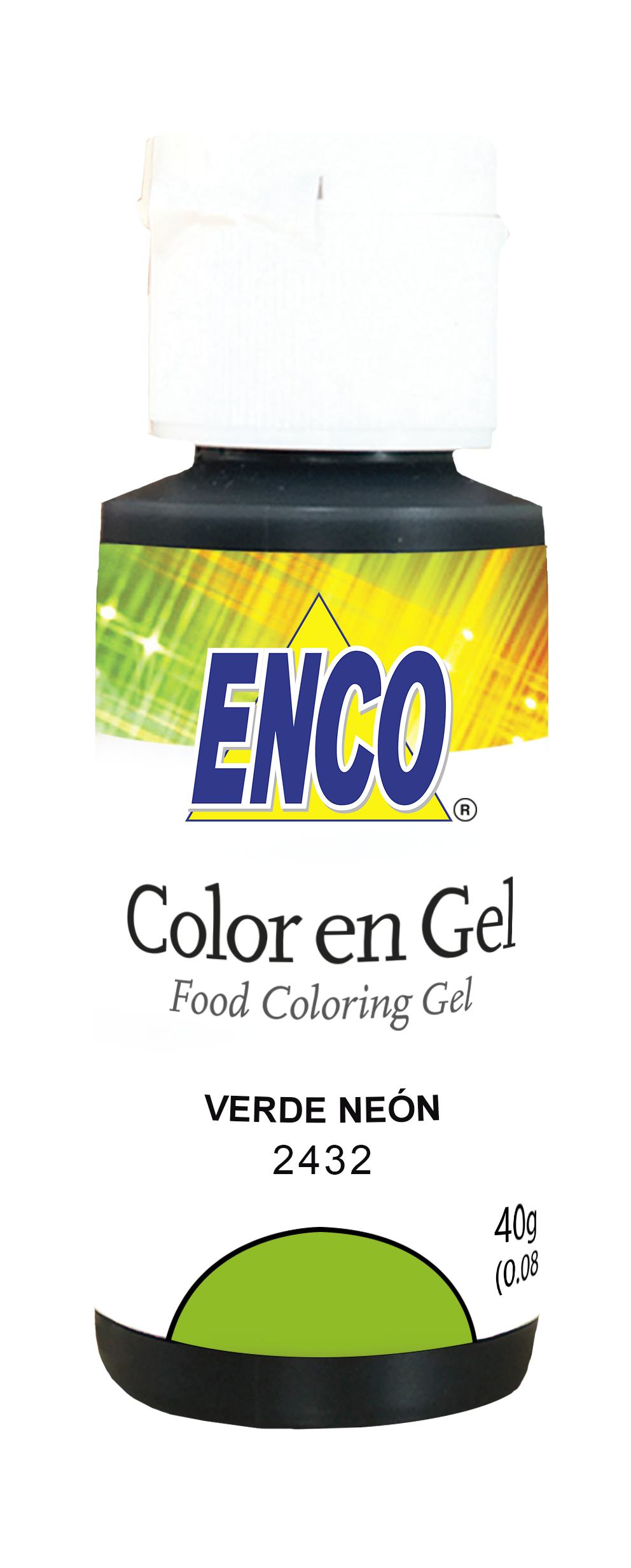 ENCO COLORES EN GEL 40G VERDE NEON