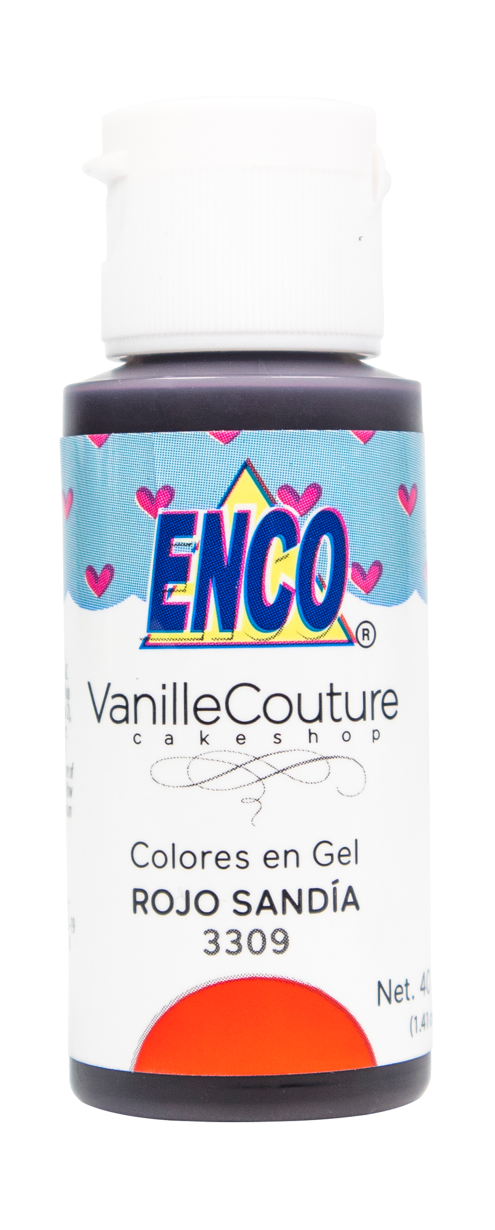 ENCO COLORES EN GEL 40G ROJO SANDIA