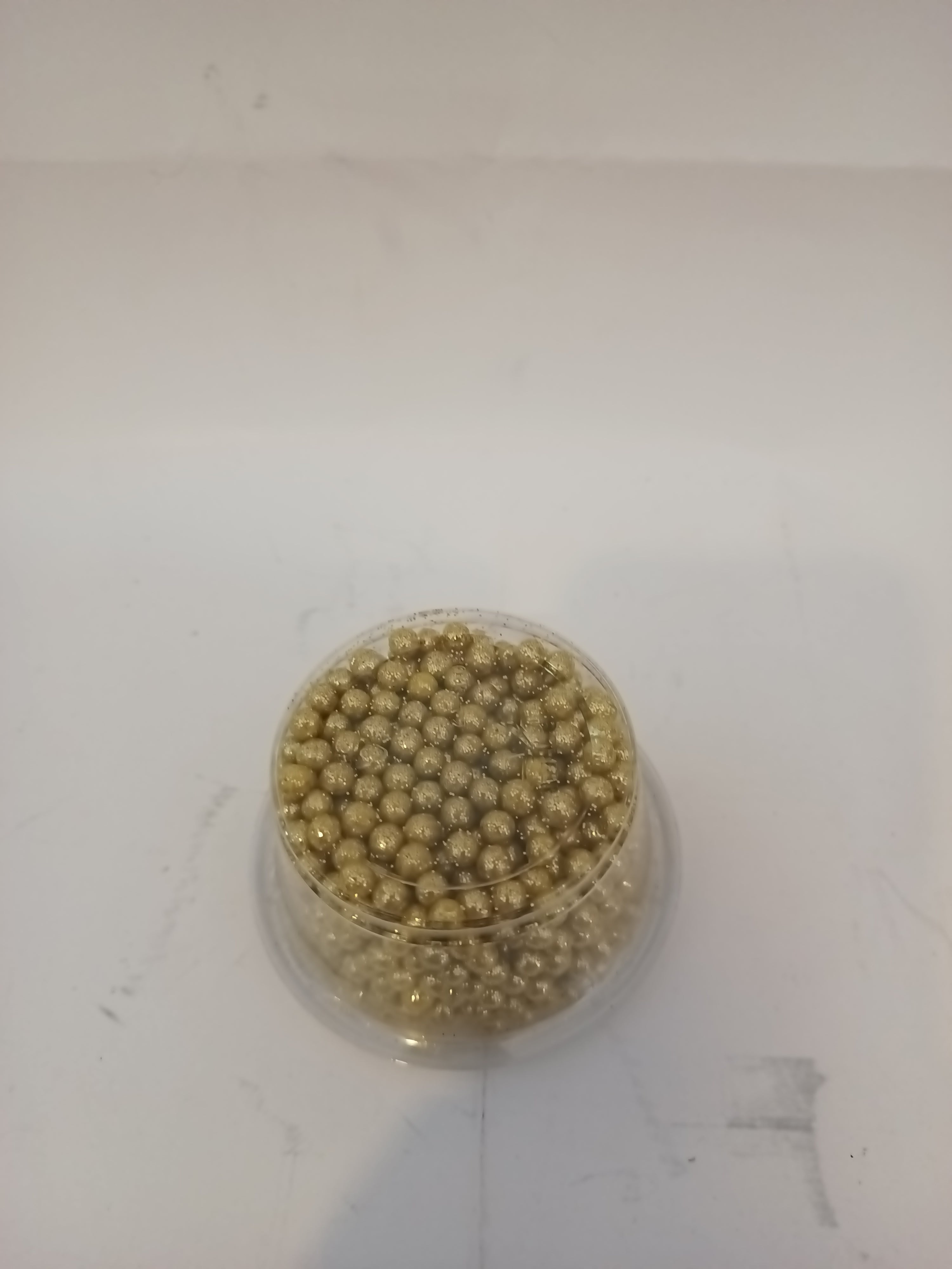 PERLA DIAMANTADA GRANDE 8 MM DORADA 100G