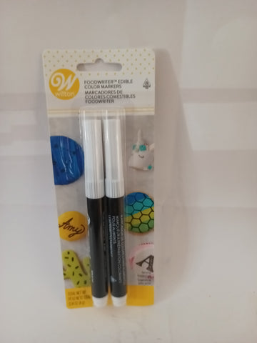 WILTON PLUMON COMESTIBLE PAQUETE  2 PZAS COLOR NEGRO