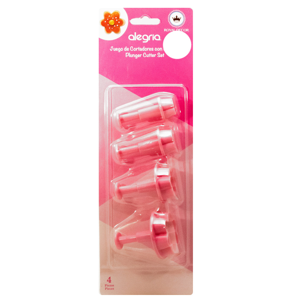 JUEGO CORTADOR DE FONDANT FLOR 6 PETALOS 4 PZ