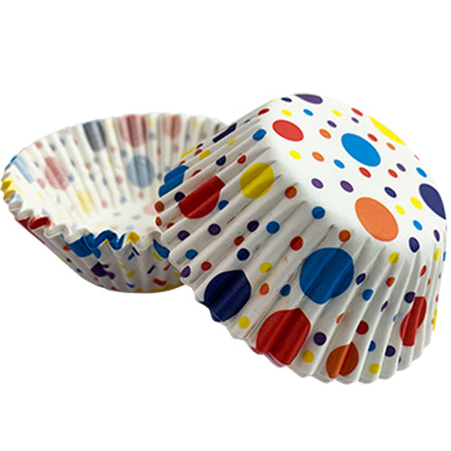 CAPACILLO ESTANDAR 100 PIEZAS BLANCO DOTS COLORES