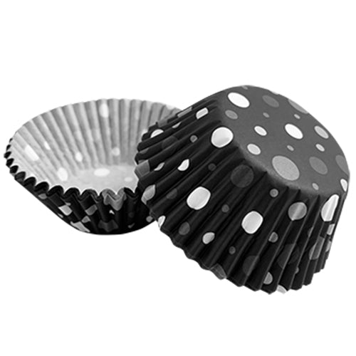 CAPACILLO ESTANDAR 100 PIEZAS NEGRO DOTS GRISES