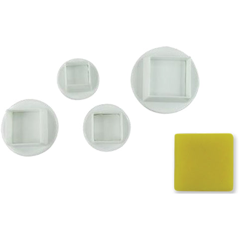 JUEGO DE CORTADOR PARA FONDANT CUADRADOS  (4 PIEZAS)