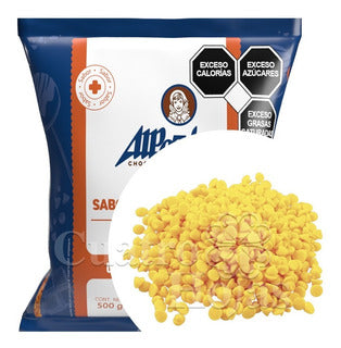 CHISPAS SABOR CHOCOLATE ALPEZZI 500G AMARILLO