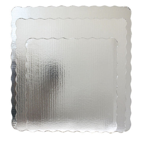 BASE PARA PASTEL RECTANGULAR 18 x 40 CM PLATA (para pastel en barra)