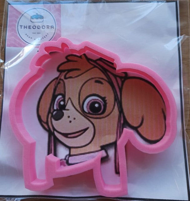 CORTADOR DE GALLETAS DE PLASTICO 10 CM APROX. SKYE PAW PATROL