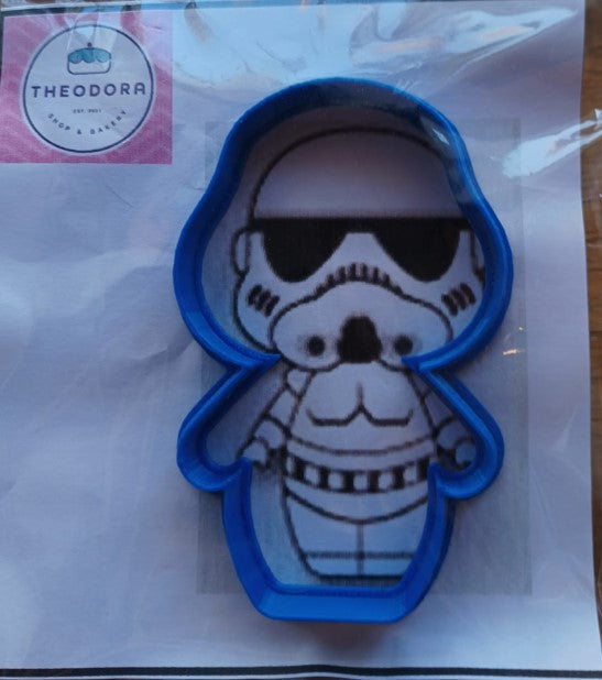 CORTADOR DE GALLETAS DE PLASTICO 10 CM APROX. SW STORMTRUPPER