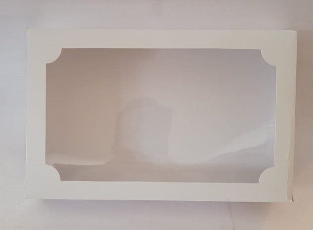 CAJA BLANCA PARA DONAS 6 PIEZAS (32 x 20 x 5 cm)