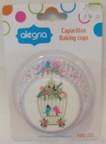 CAPACILLOS PAJARITOS EN JAULA ESTANDAR 100 PZAS