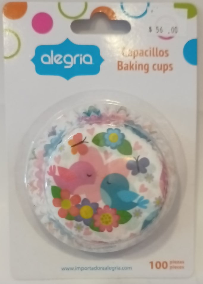 CAPACILLO PAJARITOS CORAZON FLOR ESTANDAR 100 PZAS