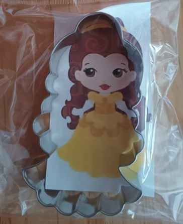 CORTADOR DE GALLETA LAMINA ESTANDAR 10CM PRINCESA BELLA