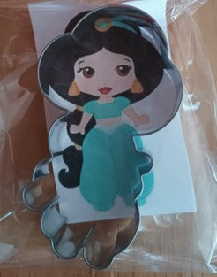 CORTADOR DE GALLETA LAMINA ESTANDAR 10CM PRINCESA JAZMIN