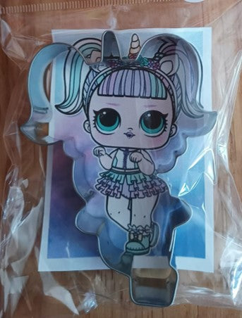 CORTADOR DE GALLETA LAMINA ESTANDAR 10CM LOL UNICORN
