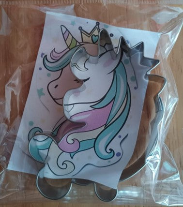 CORTADOR DE GALLETA LAMINA ESTANDAR 10CM UNICORMIO CABEZA