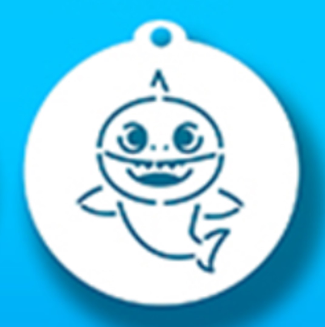 ESTENCILES CIRCULARES 7CM - BABY SHARK