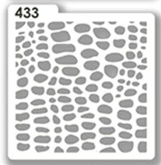 ESTENCILES  CUADRADOS 12 x 12CM - COCODRILO