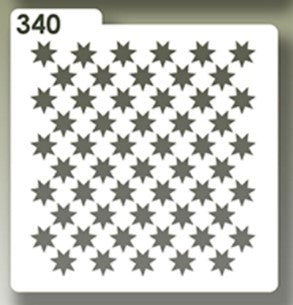 ESTENCILES  CUADRADOS 12 x 12CM - ESTRELLAS GRANDES