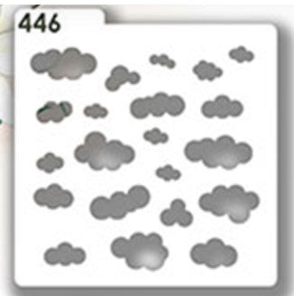 ESTENCILES  CUADRADOS 12 x 12CM - NUBES