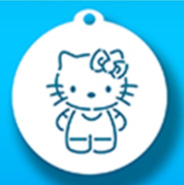 ESTENCILES CIRCULARES 7CM - KITTY