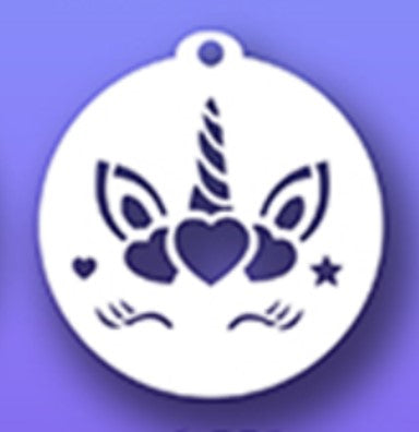 ESTENCILES CIRCULARES 7CM - UNICORNIO